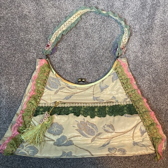 Ziba The Collection Vintage Purse Handbag Kiss Lock Unique - Picture 9 of 16